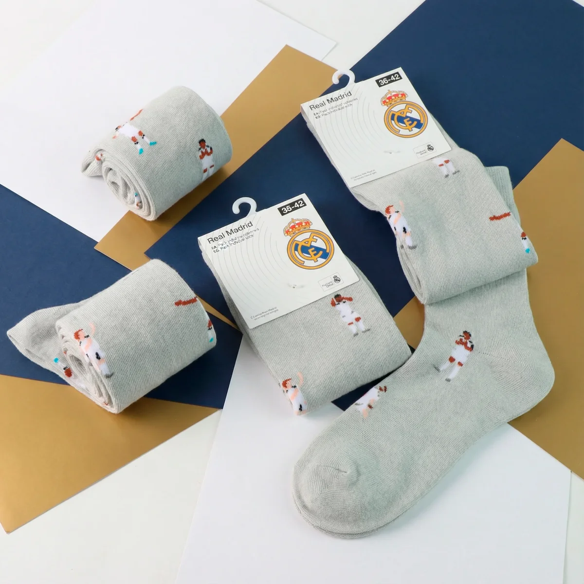 Calcetines Largos Infantiles Jugadores Gris - Image 5