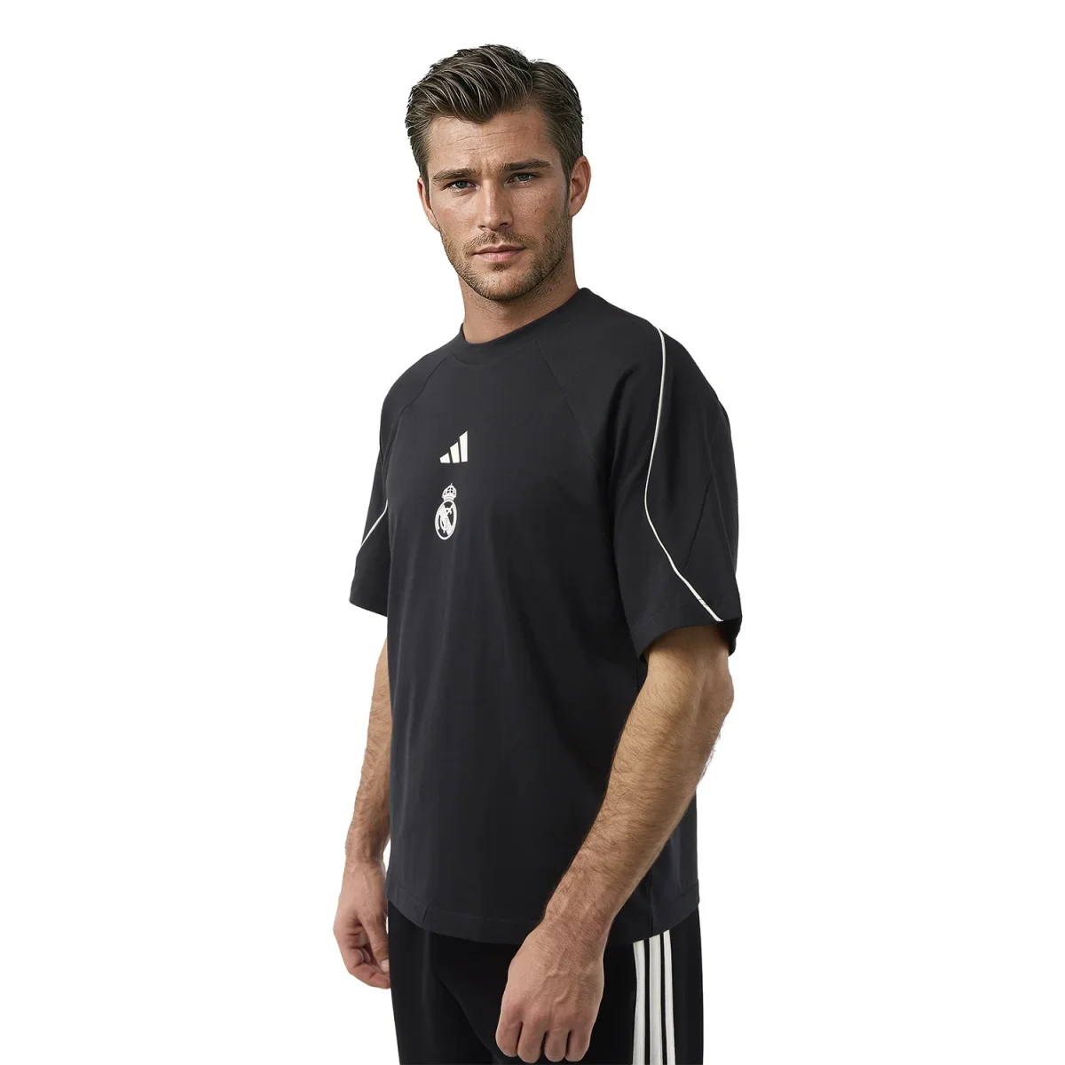 Camiseta Hombre adidas Stadium Negra - Image 5
