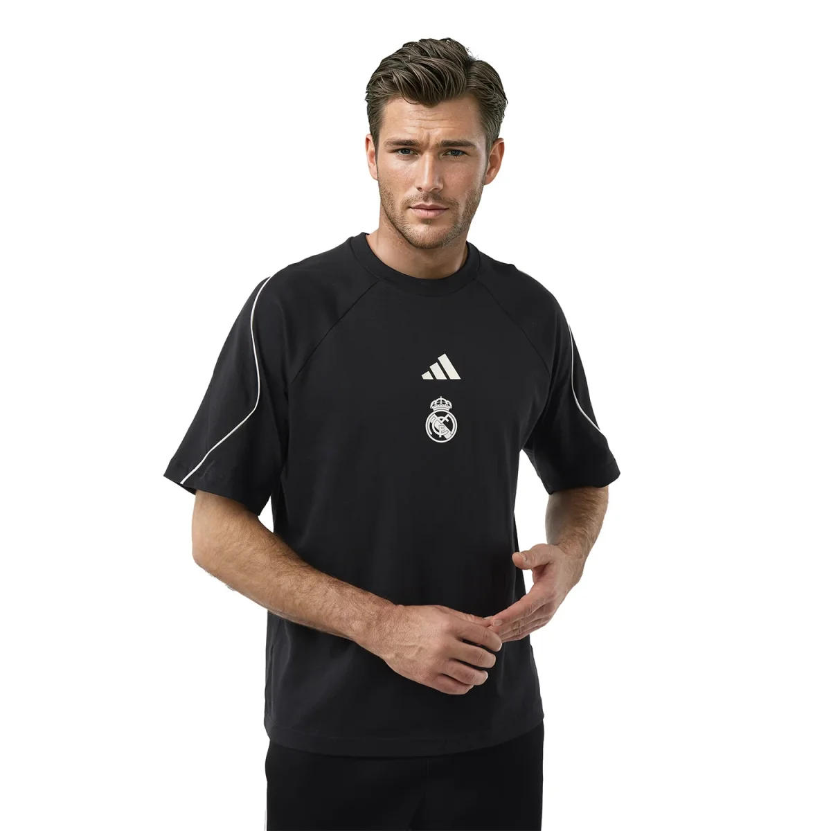 Camiseta Hombre adidas Stadium Negra - Image 4