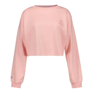 Sudadera Mujer Real Madrid Ladies Vintage Crop Rosa