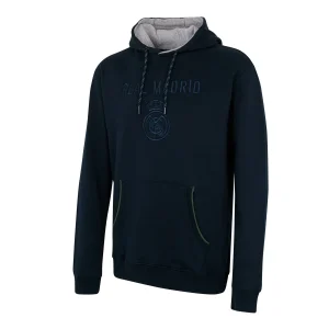 Sudadera Capucha Tonal Hombre Azul Marino Real Madrid