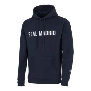 Sudadera Capucha Hombre Texto Azul Marino/Blanco