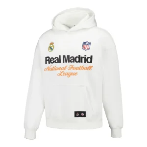 Sudadera Capucha Hombre Real Madrid x NFL Blanca
