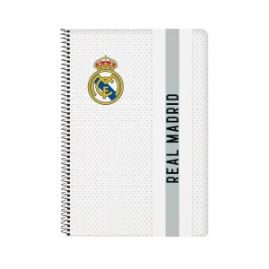 Cuaderno Folio Blanco/Negro Real Madrid