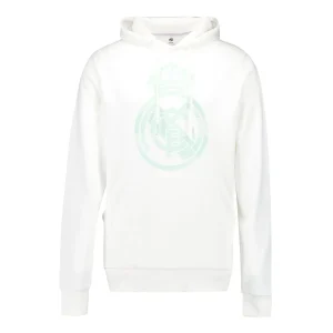 Sudadera de Capucha Hombre Escudo Real Madrid Blanco