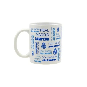 Taza Cerámica 300ml Blanca/Azul Texto Real Madrid