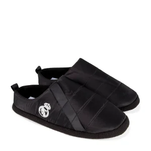 Zapatillas de Casa Abiertas Negras Real Madrid