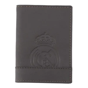 Funda Tarjetas Cuero Marrón Oscuro Real Madrid