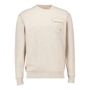 Sudadera Hombre Plum Noir Crew Crema