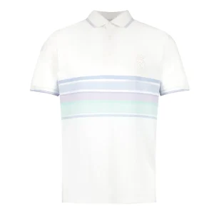 Polo Hombre Rayas Multicolor Blanco Real Madrid
