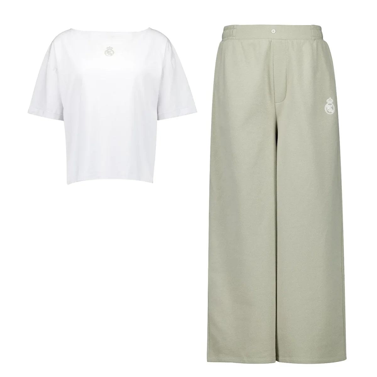 Set Pijama Camiseta & Pantalones Mujer White Dreams Verde Real Madrid - Image 2